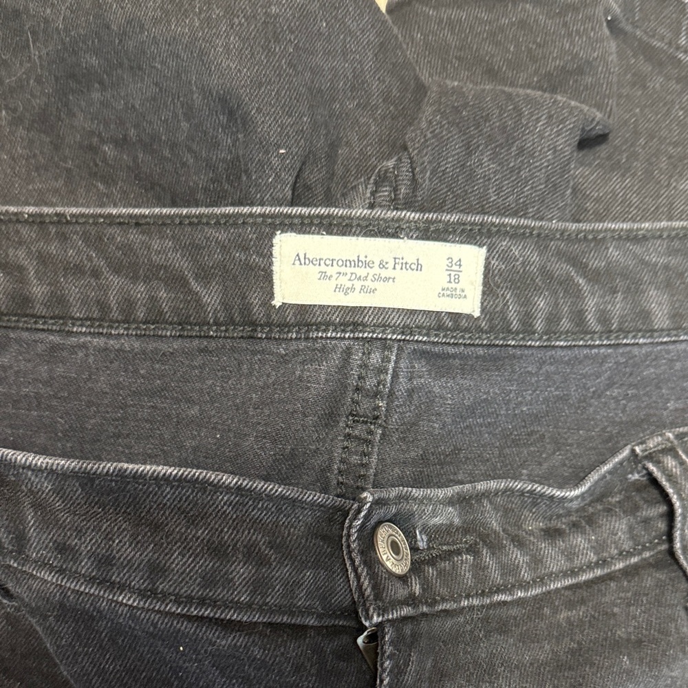 Abercrombie & Fitch Black Jean Shorts - Picture 4 of 4